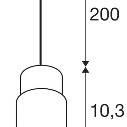 Lampada sospesa SLV PURI 2.0 Tube AD1PH GU10 1×6W REG Ø55mm grigio 