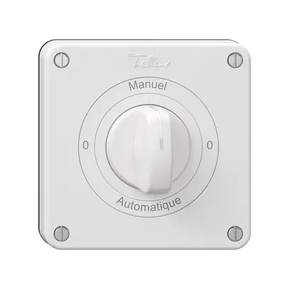 Drehschalter NEVO N.CO 2/1 L mit Drehgriff KS 0-Manuel-0-Automatique weiss 