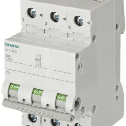 Interruttore AMD Siemens SENTRON 5TL1, 80A/250V 3L 3Ch, 3UM 