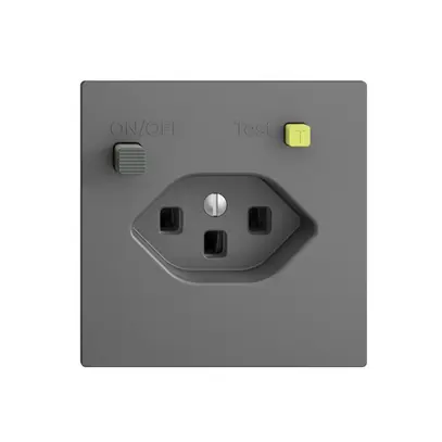 Presa INC EDIZIOdue T23 FI 30mA F, grigio scuro 