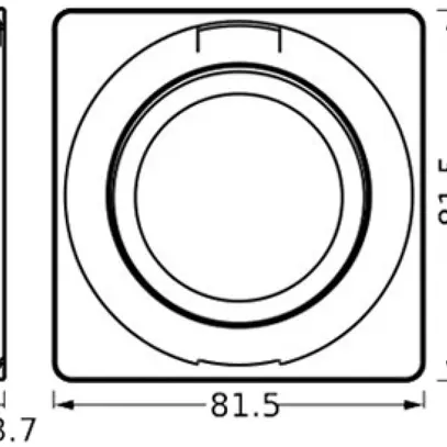 Anello di copertura LEDVANCE SPOT COMBO ADJ alluminio 81.5×81.5mm bianco 