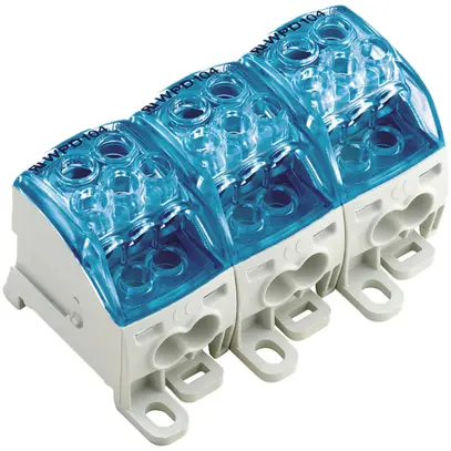 Bloc répartiteur Weidmüller 3×25/6×16+9×10 mm² bleu 