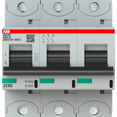 Disjoncteur ABB S803P-K80-R 3P 400V K-80A 50kA 4.5UM 