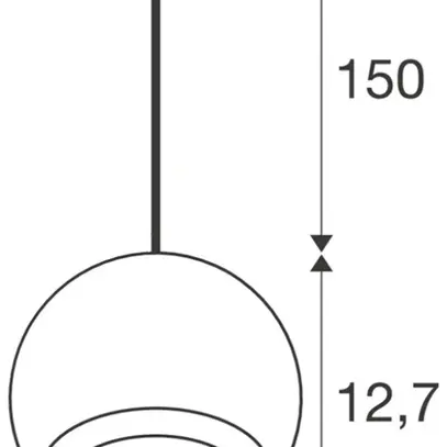 Lampada sospesa SLV LIGHT EYE 150 AD3PH GU10 1×13W REG Ø150mm nero 