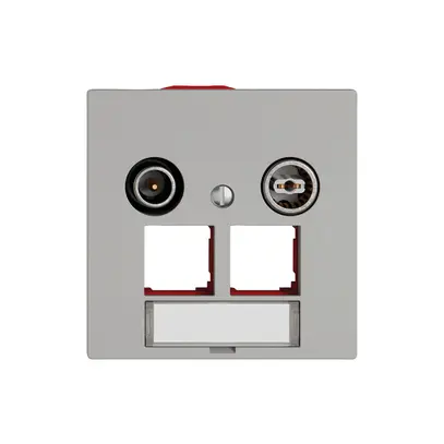 Prise multimédia TV-R EDIZIO.liv SNAPFIX® EASYNET p.2×RJ45 S-One 15dB grc 