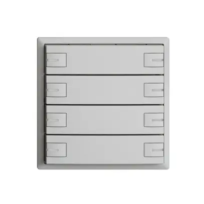 Poussoir ENC KNX 8× EDIZIOdue gris clair RGB avec LED 