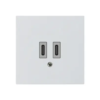 Prise de charge USB Hager kallysto C-C 20W 5V 60×60mm blanc 