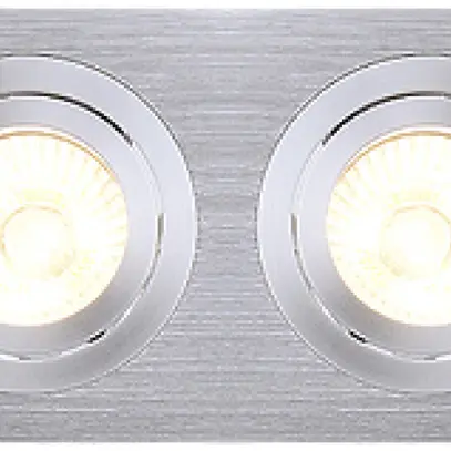 Downlight INC SLV NEW TRIA, 2×GU10 50W carré IP20 alu brossé 