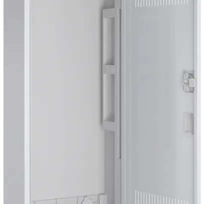 Coffret vide AP Pragma a.porte a.fentes blanc 1 champ 5 rangées 300×800×160mm 
