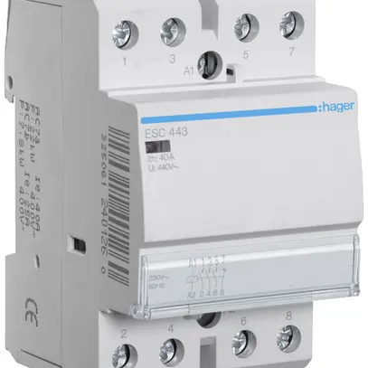 Contattore AMD Hager 230VAC 3 chiusura 1 apertura 40A 3UM 