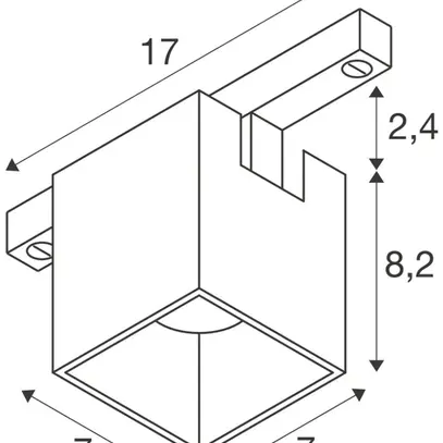 Spot LED SLV FIXT-IT Surface 7W 800lm 927 36° DALI 48V AD square bi/ne 