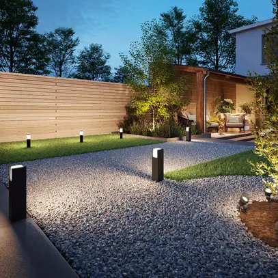 Paletto luminoso LED Philips Arbour 3.8W 800lm 827 IP44 100×100×400mm antracite 