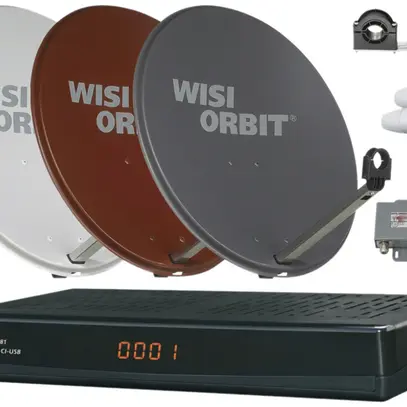 Kit SAT HDTV Orbit-Line 1 participant, Viaccess, brun rouge 