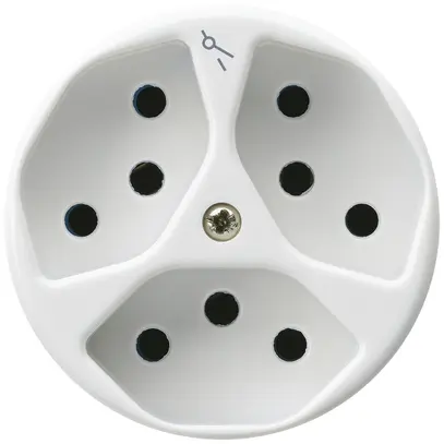 Insert pour prise basico 3×type 13/1 blanc avec sécurité enfants 