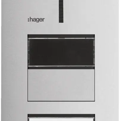 Poste vidéo externe Hager elcom.one 2-fils avec LED pour 4appartements ac-fin 