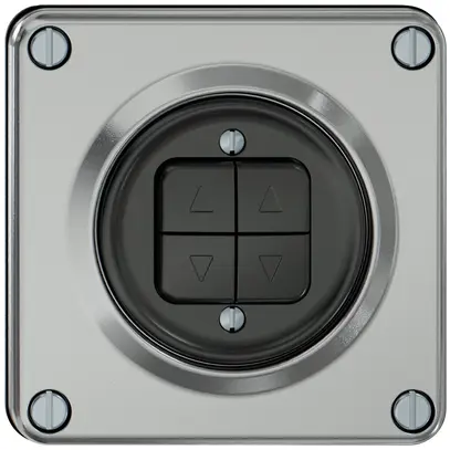 Interruttore tapparelle ELEMENT 1P 4 tasti alluminio 