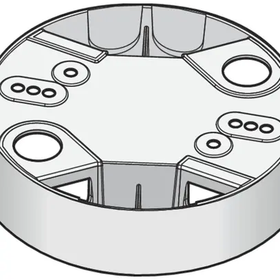 Cadre AP Niko IP54 Ø105×25mm blanc 