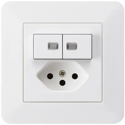 Combinazione luminosa INC 3/1P+A-R+T13 bianco kallysto.trend protezione bambini 