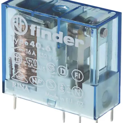 Relais commutation Finder 40, 1C 16A/9VDC AgCdO 125Ω 5mm RT III 