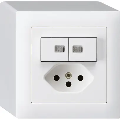 AP-Leuchtkombination 1/3+3/1P+T13 weiss kallysto 2 Linsen 