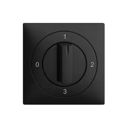 Kit frontale EDIZIOdue 0-1-2-3 60×60mm nero per interruttore rotativo 