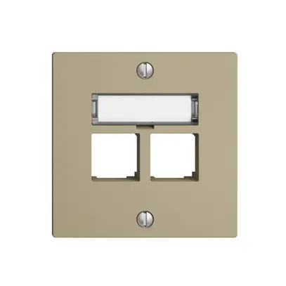 Kit di montaggio S-One EDIZIOdue F per 2×RJ45 diritto, sand 