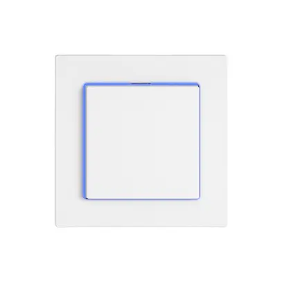 Interruttore a pulsante luminoso EDIZIO.liv SNAPFIX® 3/1L lent.lat.KS bl bi 