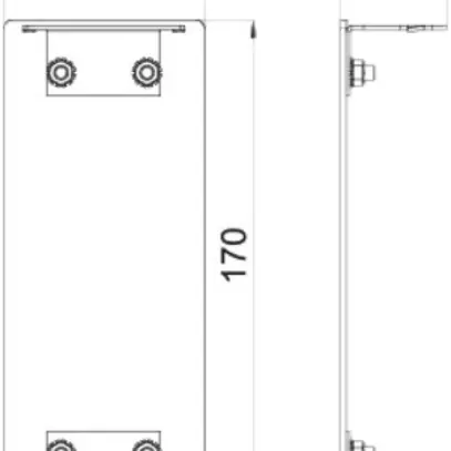 Piastra terminale Bettermann GEK-A 70×170mm alu 