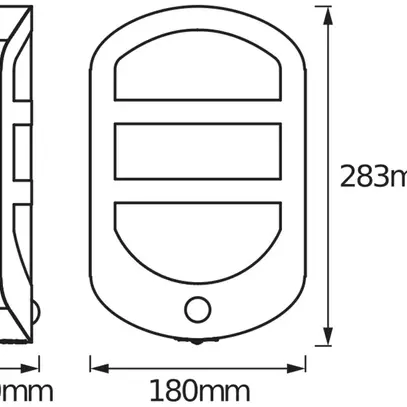 Applique LED LDV ENDURA STYLE PLATE WALL SEN 12.5W 630lm 3000K acciaio inox 