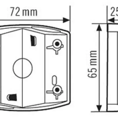 Supporto d'angolo ESYLUX per MD 120/200, bianco 