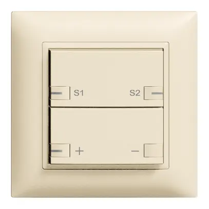 Poussoir ENC ZEP dimmer-scène 1c/2t avec LED EDIZIOdue crema 