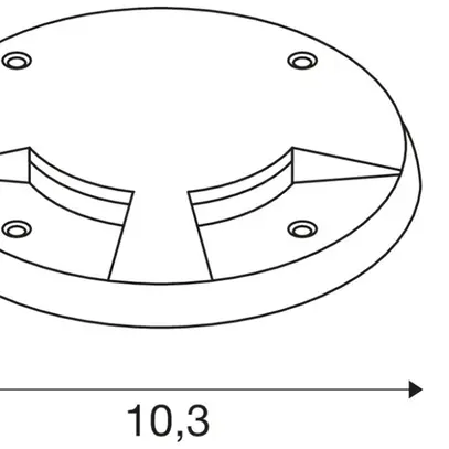 Copertura SLV SMALL PLOT 2 Slots Ø103mm acciaio pregiato 