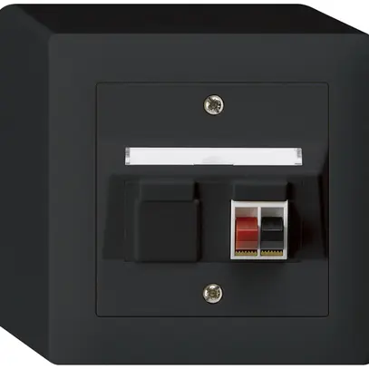Prise AP audio kallysto 1×noir borne à étrier pour 1 haut-parleur 