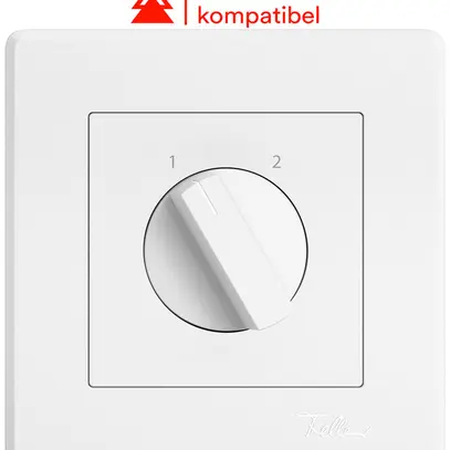 UP-Drehschalter EDIZIO.liv m.Drehgriff Umschalter 3P 1-2 T=60mm ws 