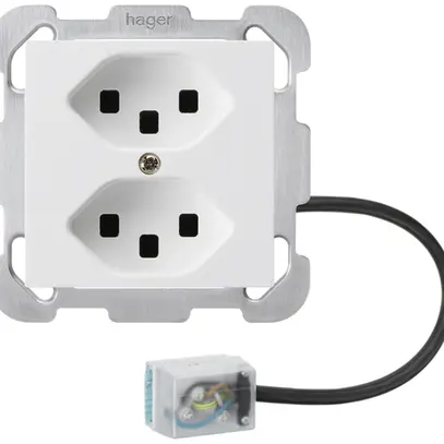 Prise INC kallysto L1 2×T23 blanc 