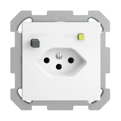 Prise ENC EDIZIOdue T13 FI 30mA FM, blanc 