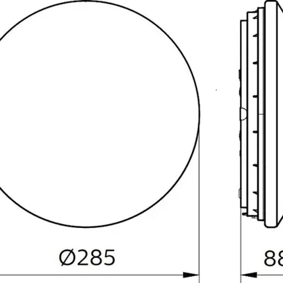 Plafonnier/applique LED Ledinaire WL060V 11W 1100lm 3000K IP44 Ø285mm blanc 