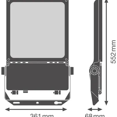 Proiettore LED LEDVANCE FLOODLIGHT 180W 27500lm 840 IP66 45×140° DALI 552×361mm 