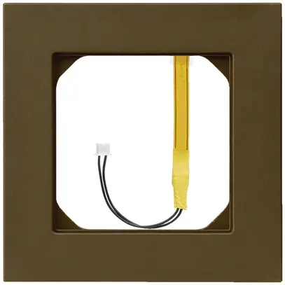 Cadre de recouvrement kallysto.pro 1×1 brun pour éclairage jaune 