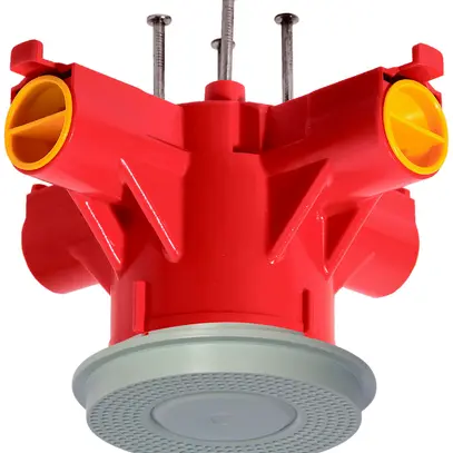 Tassello per lampada MT Crallo-Star Ø45×85mm, c.anello di mont., 4×M20/M25 rosso 