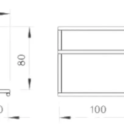 Équerre à grille Bettermann 40×80×2000mm zinguée à chaud par immersion 
