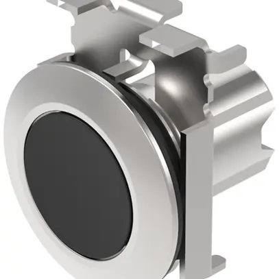 Poussoir INC EAO45, I, noir, anneau gris sable, plat 