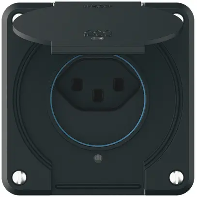 Prise ENC robusto 1×type 23 lumineux IP55 noir 