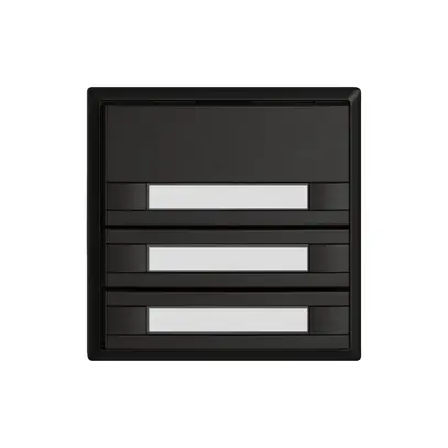 Pulsante KNX RGB EDIZIO.liv SNAPFIX® sensore temp.s.LED targ.6× com.1T ne 
