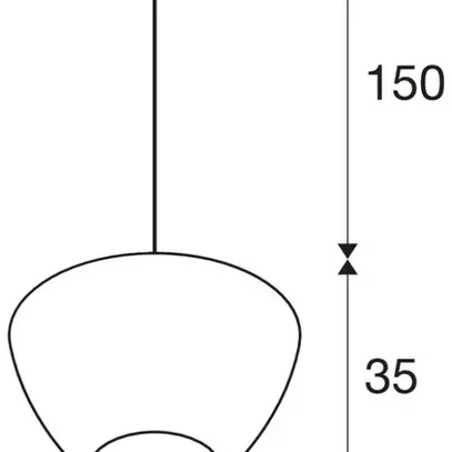 Luminaire suspendu SLV ANTILO CONVEX E27 1×0…40W Ø400mm blanc 