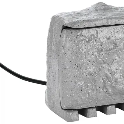Presa da giardino 4×T13, c.porta 2×interr., rilevat.crepuscol.IP55 design pietra 