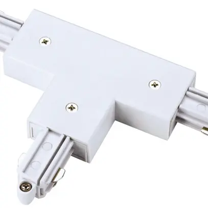 T-Verbinder SLV für 1-Phasen Stromschiene, Erde links weiss 