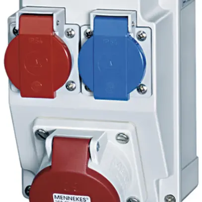 Distributore di corrente Mennekes Amaxx tipo 8102617 1×T23 1×T25 1×CEE16 