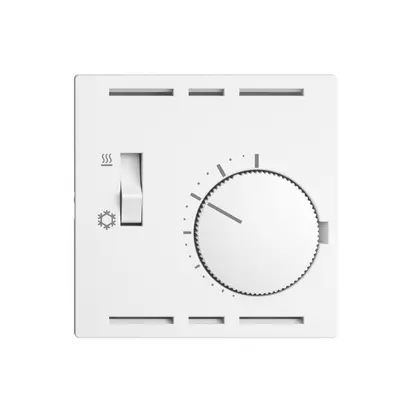 Kit di copertura p.termostato EDIZIOdue, c.interruttore, 60×60mm, bianco 