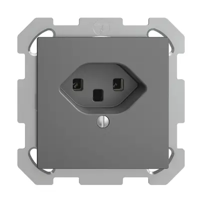 Presa INC EDIZIOdue T23 16A grigio scuro, morsetti a vite 